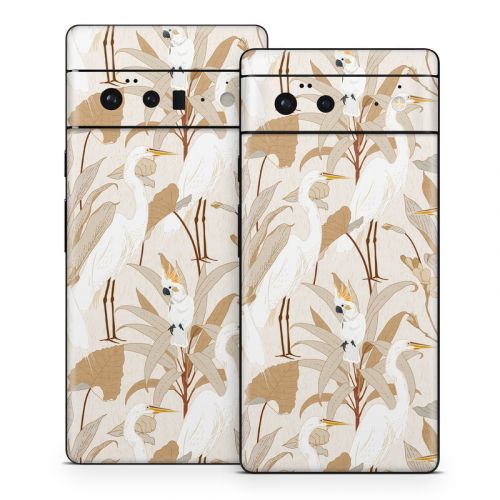 White Cranes Cockatoo Google Pixel 6 Series Skin