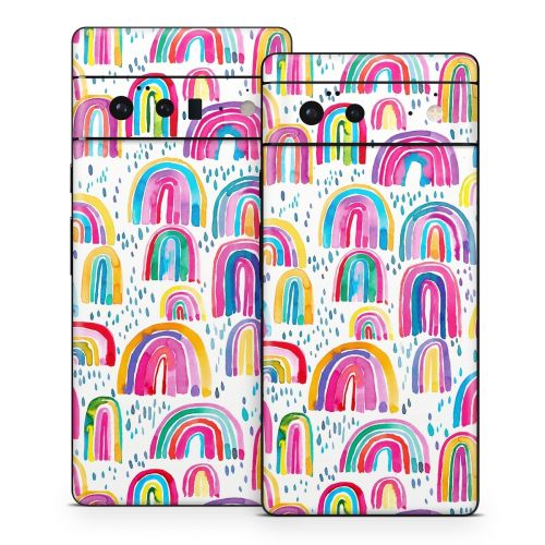 Watercolor Rainbows Google Pixel 6 Series Skin