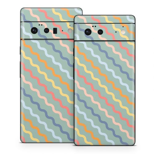Wavy Diagonal Lines Google Pixel 6 Series Skin