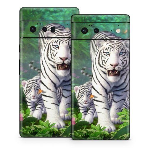 White Tigers Google Pixel 6 Series Skin