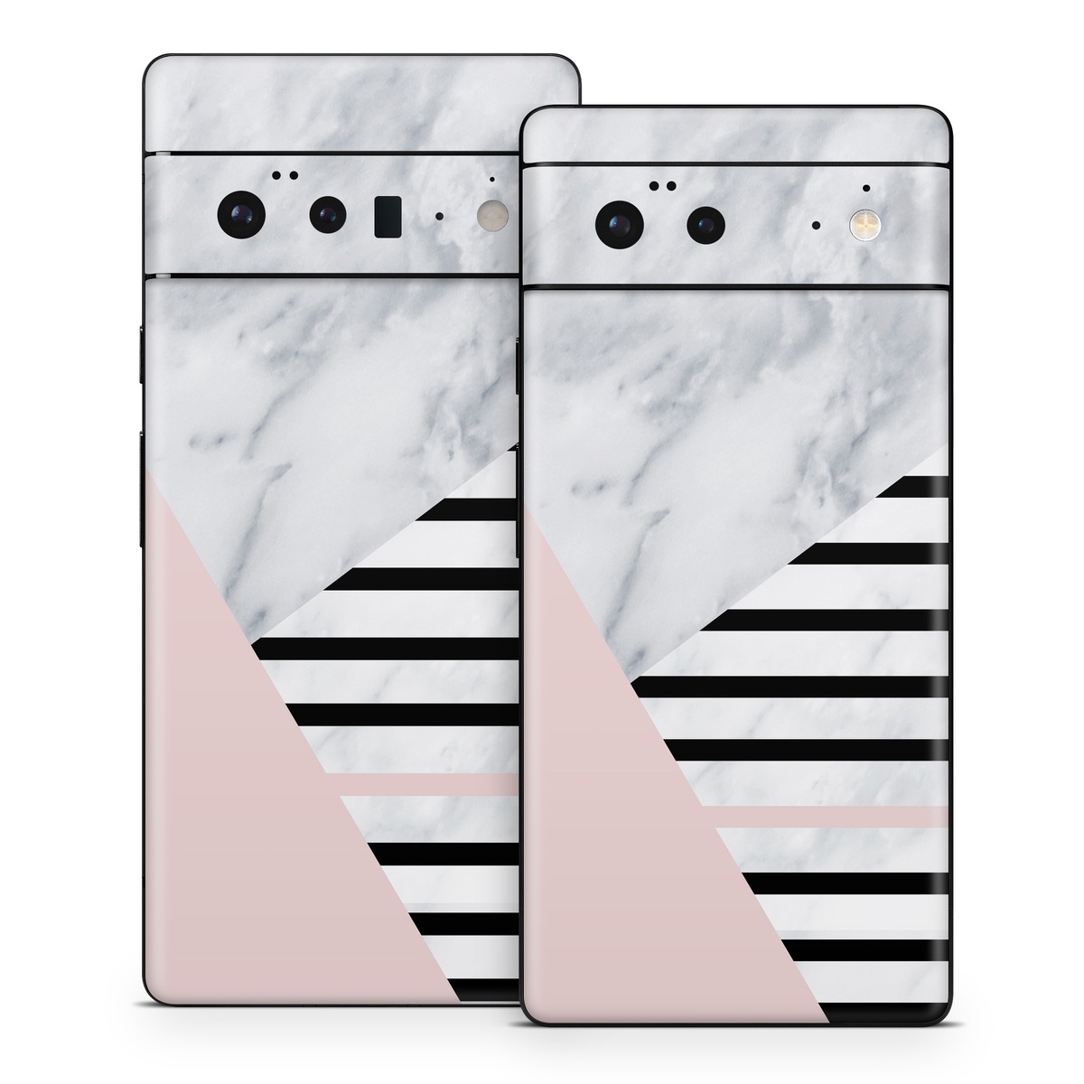 Google Pixel 6 Series Skin design of White, Line, Architecture, Stairs, Parallel, with gray, black, white, pink colors