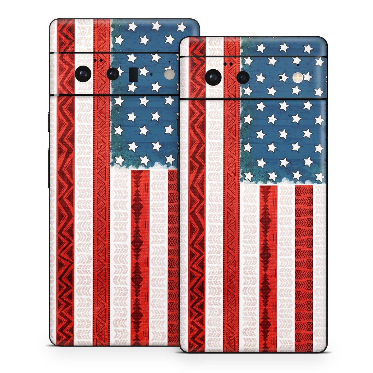 Google Pixel 6 Series Skin design of Flag, Flag of the united states, Red, Flag Day (USA), Line, Pattern, Textile, Independence day, Veterans day, Tablecloth, with red, blue, white colors