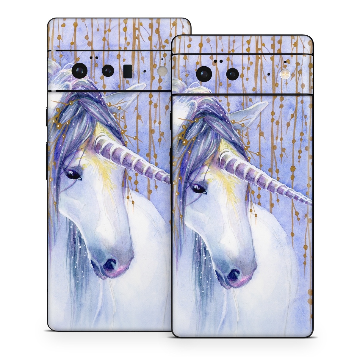 Google Pixel 6 Series Skin design of Horse, Eyelash, Painting, Working animal, Line, Art, Paint, Snout, Pack animal, Illustration, with white, purple, brown, yellow colors