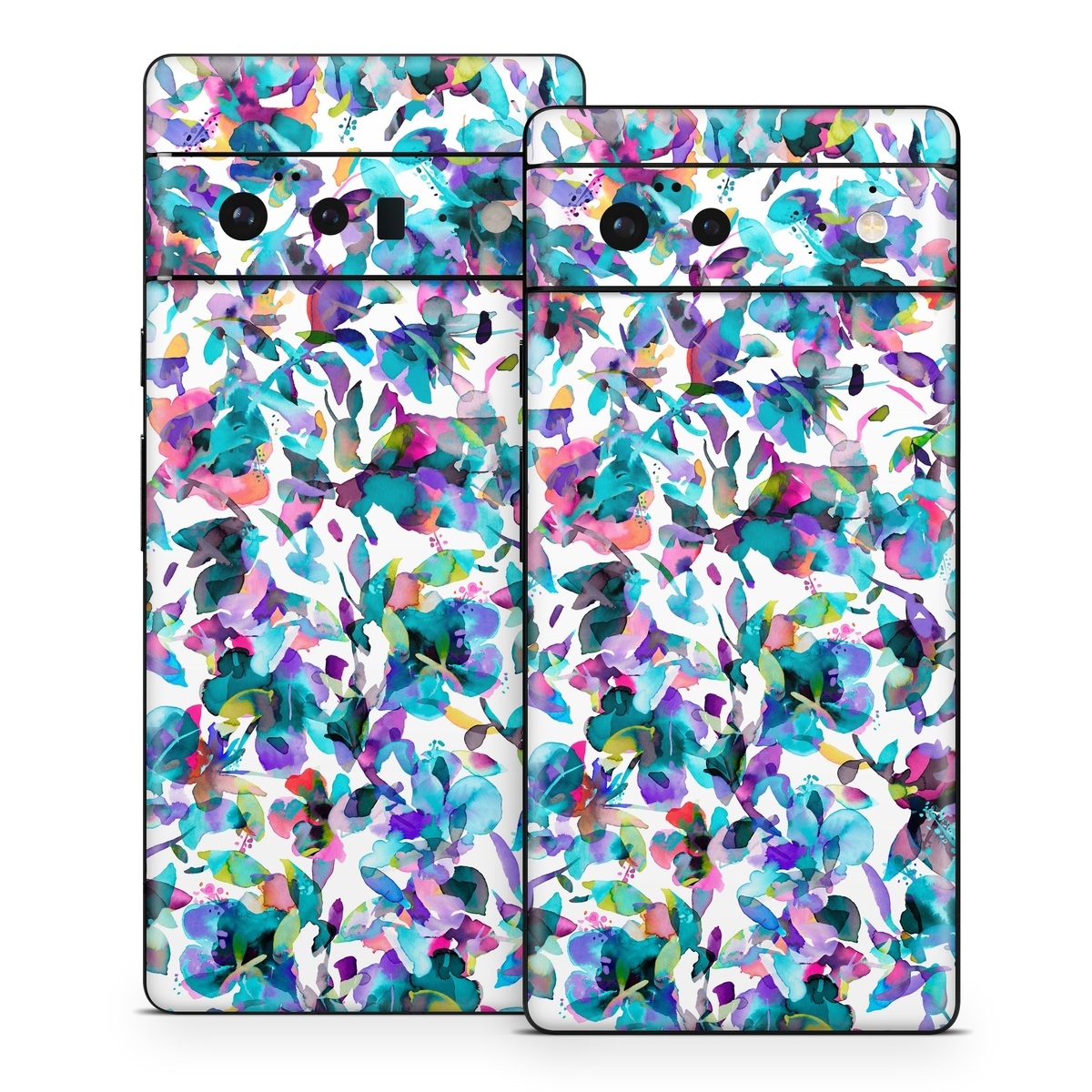 Google Pixel 6 Series Skin design of Pattern, Design, Textile, with white, blue, red, purple, pink, orange, yellow colors