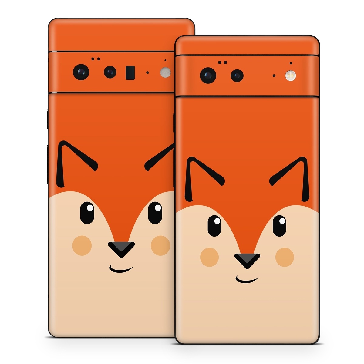 Google Pixel 6 Series Skin design of Cartoon, Animated cartoon, Nose, Snout, Illustration, Whiskers, Clip art, Hamster, Animation, Art, with black, red, yellow, orange colors