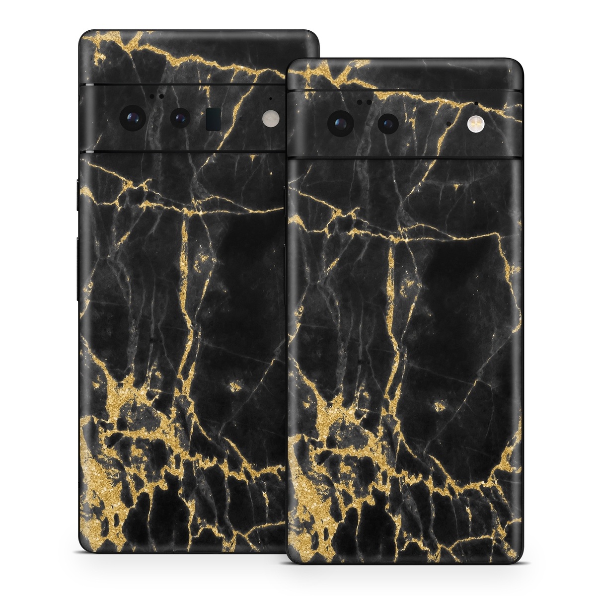 Google Pixel 6 Series Skin design of Black, Yellow, Water, Brown, Branch, Leaf, Rock, Tree, Marble, Sky, with black, yellow colors