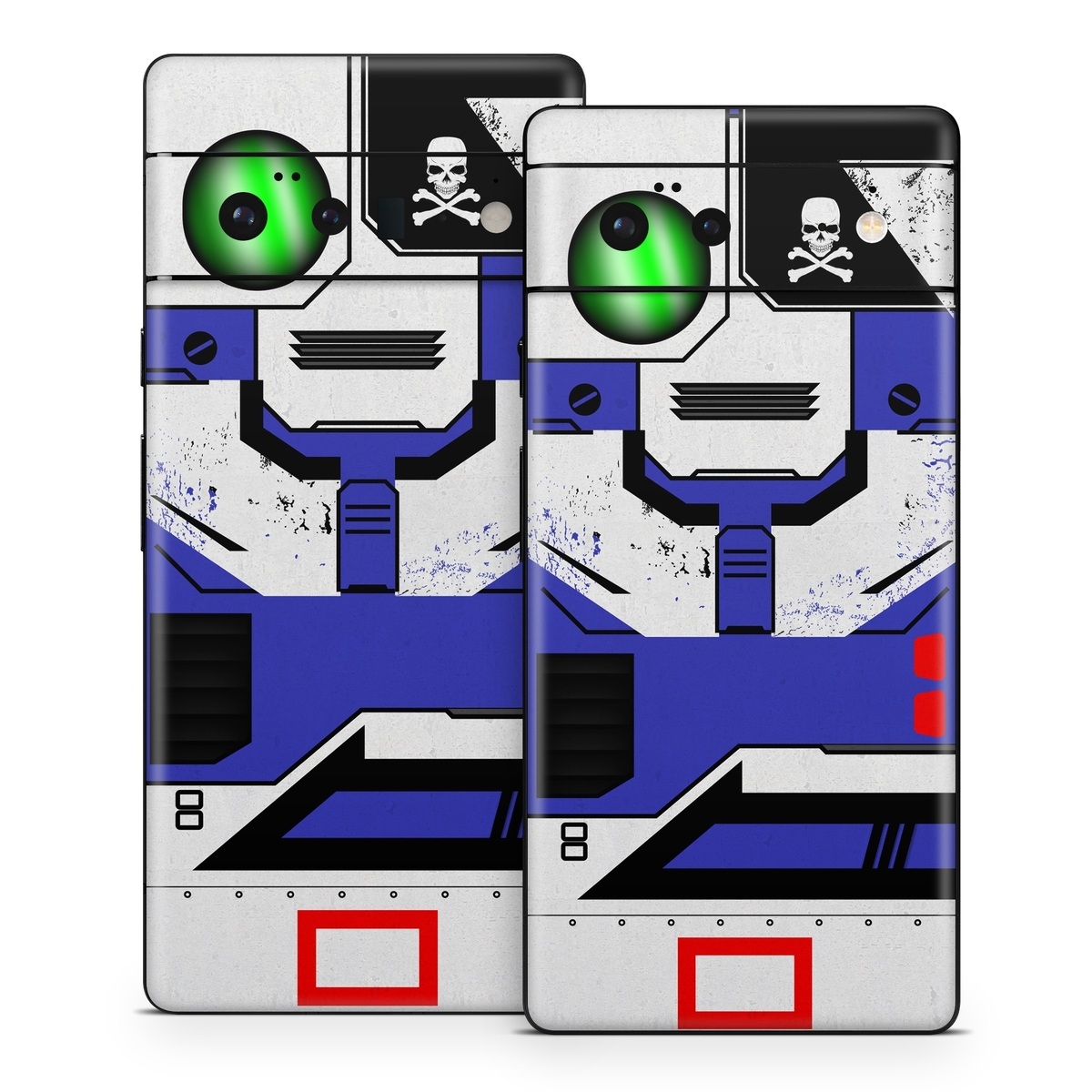 Google Pixel 6 Series Skin design of Floppy disk, Technology, Electric blue, Fictional character, with white, blue, black, gray colors