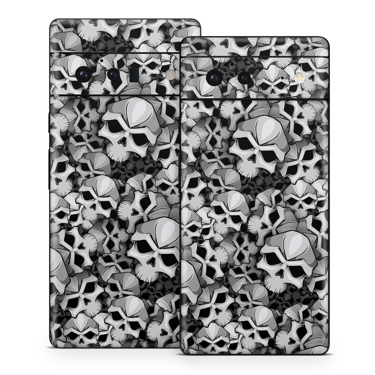 Google Pixel 6 Series Skin design of Pattern, Black-and-white, Monochrome, Ball, Football, Monochrome photography, Design, Font, Stock photography, Photography, with gray, black colors