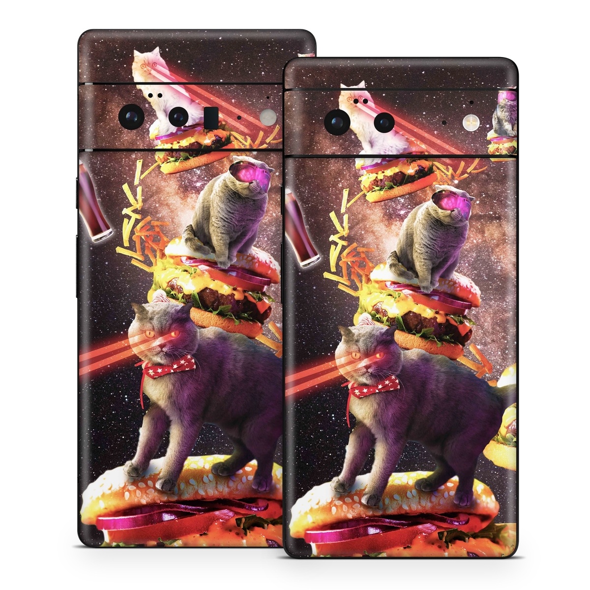 Google Pixel 6 Series Skin design of Circus, Performance, Event, Graphic design, Art, Illustration, Fictional character, with black, white, purple, brown, gray, yellow, green colors