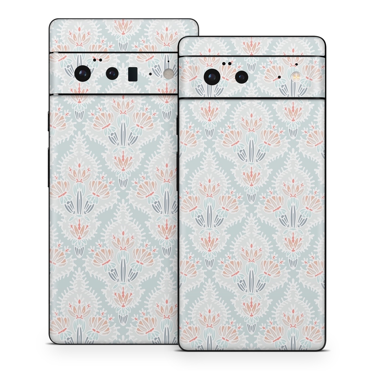 Google Pixel 6 Series Skin design of Pattern, Aqua, Line, Design, Textile, Wrapping paper, Pedicel, Dahlia, Visual arts, with blue, red, white colors