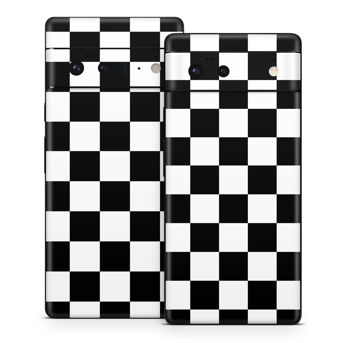 Google Pixel 6 Series Skin design of Black, Photograph, Games, Pattern, Indoor games and sports, Black-and-white, Line, Design, Recreation, Square, with black, white colors