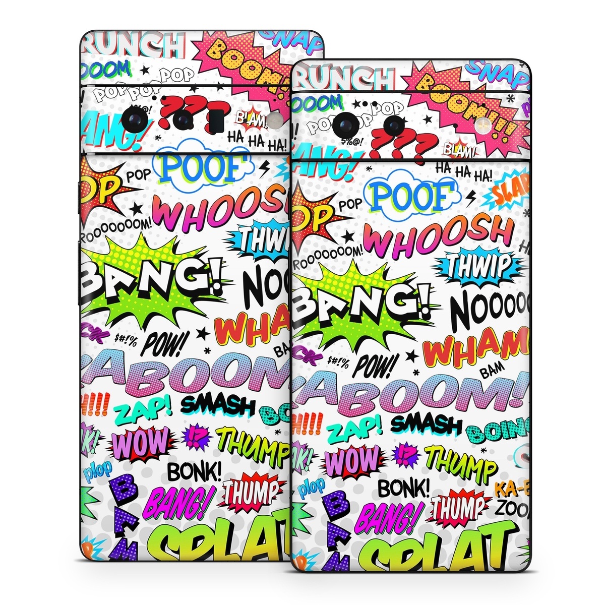 Google Pixel 6 Series Skin design of Text, Font, Line, Graphics, Art, Graphic design, with gray, white, red, blue, black colors