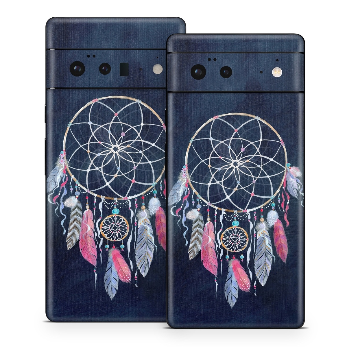 Google Pixel 6 Series Skin design of Fashion accessory, Jewellery, Textile, Illustration, Turquoise, Art, Still life photography, with blue, white, pink, yellow, orange, blue colors