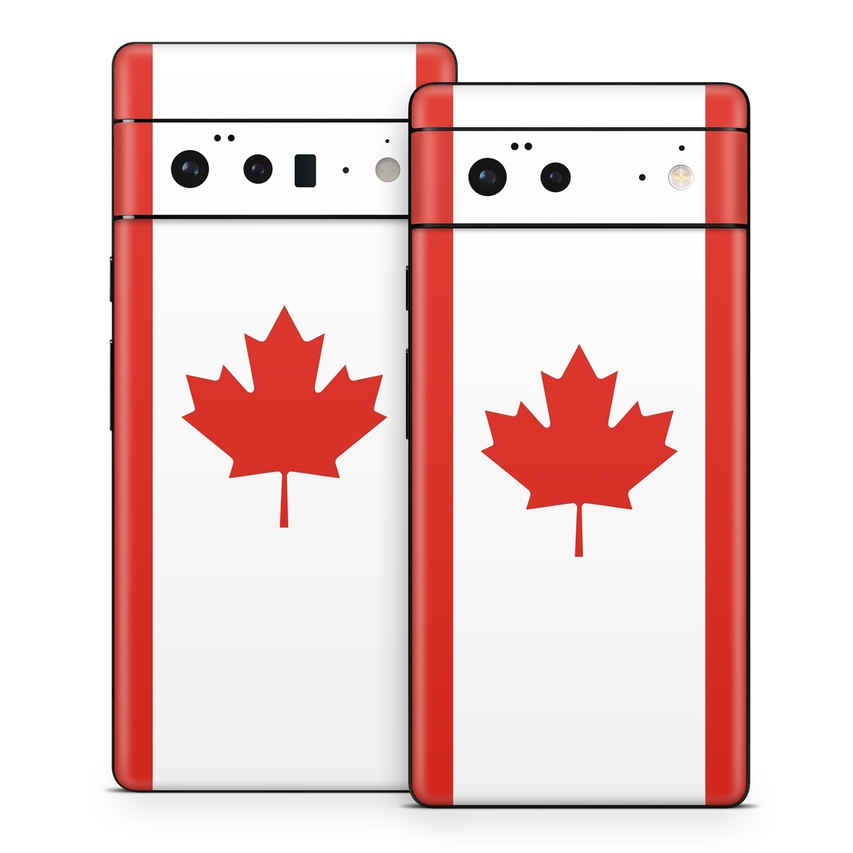 Google Pixel 6 Series Skin design of Red, Maple leaf, Tree, Leaf, Woody plant, Flag, Plant, Plane, Red flag, Maple, with red, white colors