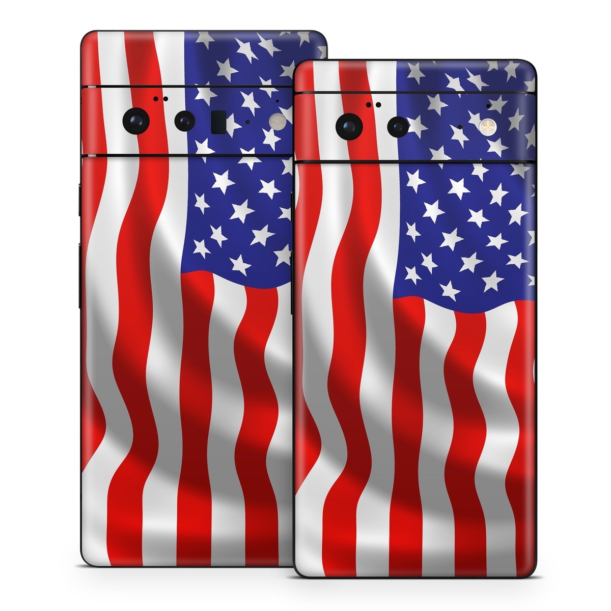 Google Pixel 6 Series Skin design of Flag of the united states, Flag, Flag Day (USA), Veterans day, Independence day, Memorial day, Holiday, with gray, red, blue, black, white colors
