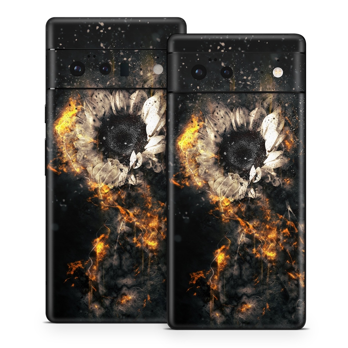Google Pixel 6 Series Skin design of Nature, Outer space, Sky, Atmosphere, Astronomical object, Space, Darkness, Astronomy, Universe, Nebula, with black, red, green, gray colors