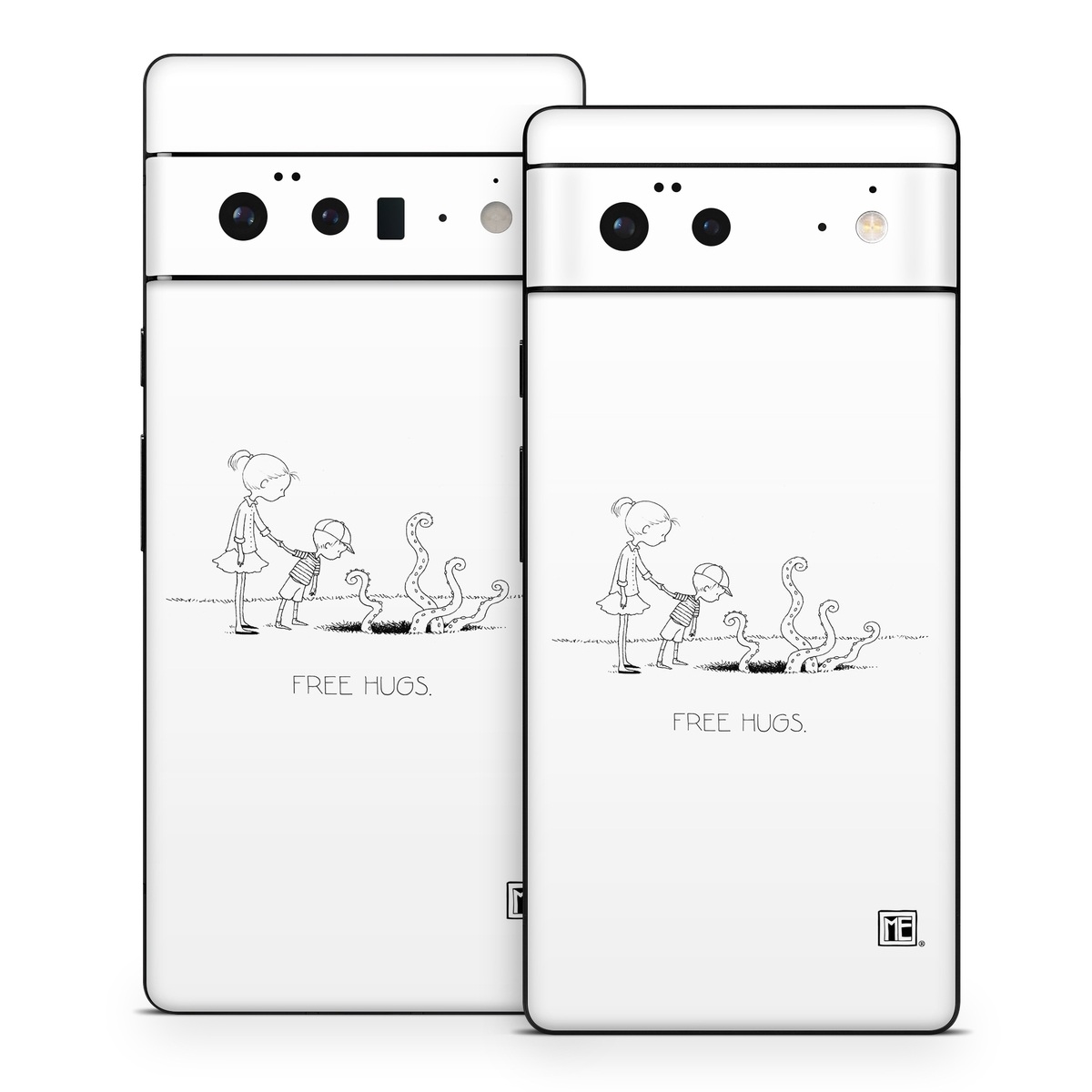 Google Pixel 6 Series Skin design of Line art, Cartoon, Text, Drawing, Illustration, Coloring book, Black-and-white, Child, Art, with black, white colors