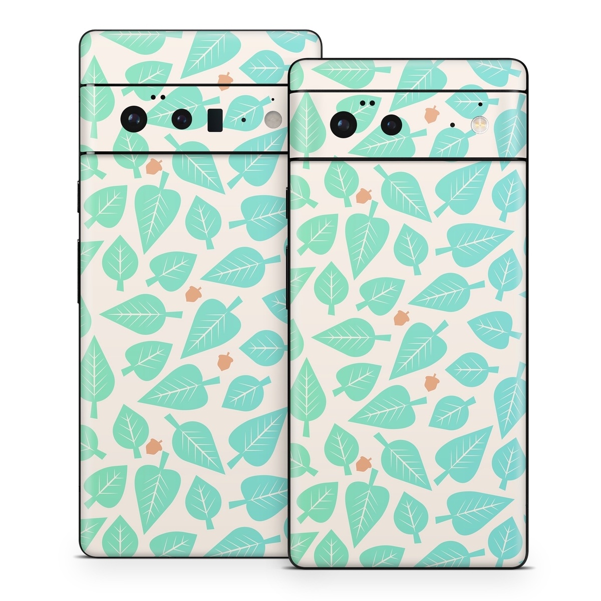 Google Pixel 6 Series Skin design of Aqua, Pattern, Turquoise, Teal, Wrapping paper, Design, Wallpaper, with yellow, green, orange colors