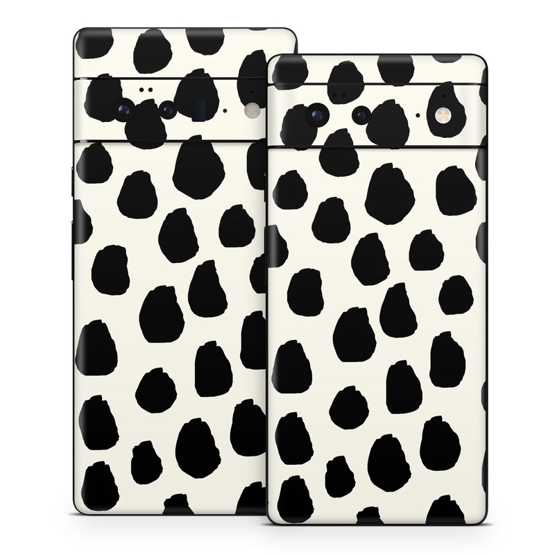 Google Pixel 6 Series Skin design of White, Black and white, with black, white colors