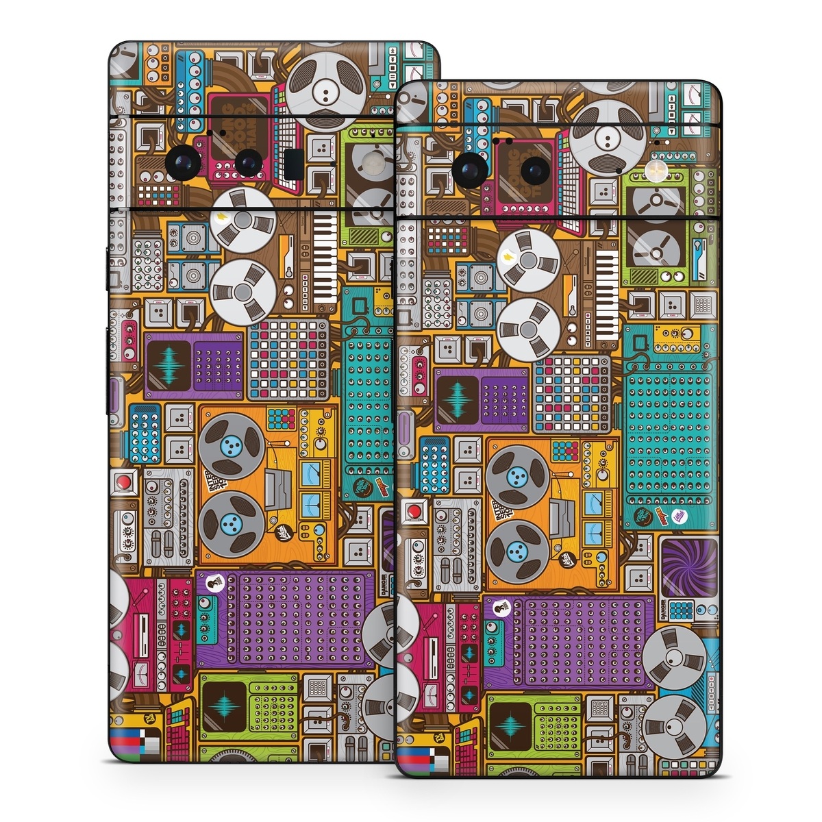 Google Pixel 6 Series Skin design of Games, Pc game, Design, Pattern, Screenshot, Art, with gray, black, red, green, blue, purple colors