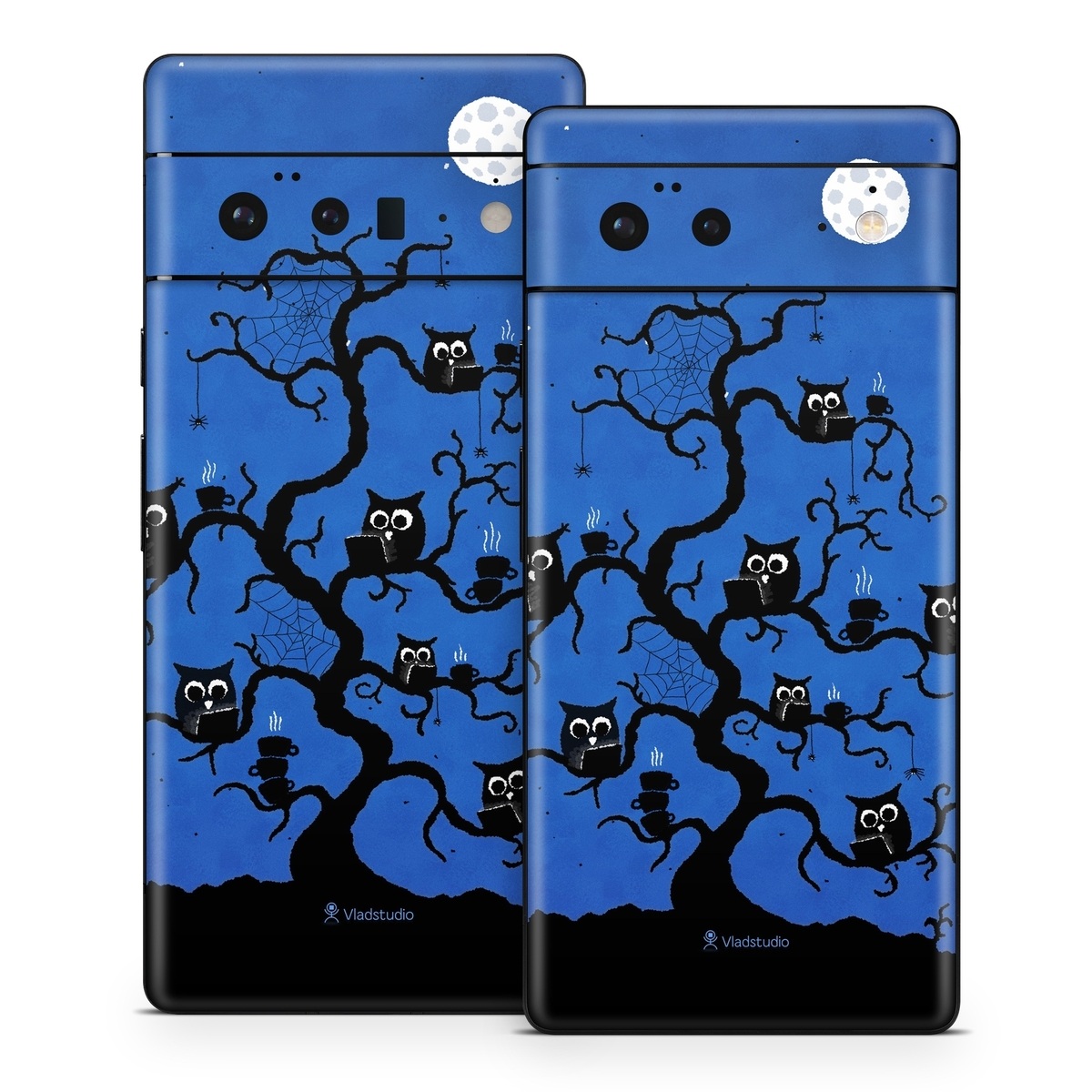 Google Pixel 6 Series Skin design of Illustration, Organism, Pattern, with blue, black colors