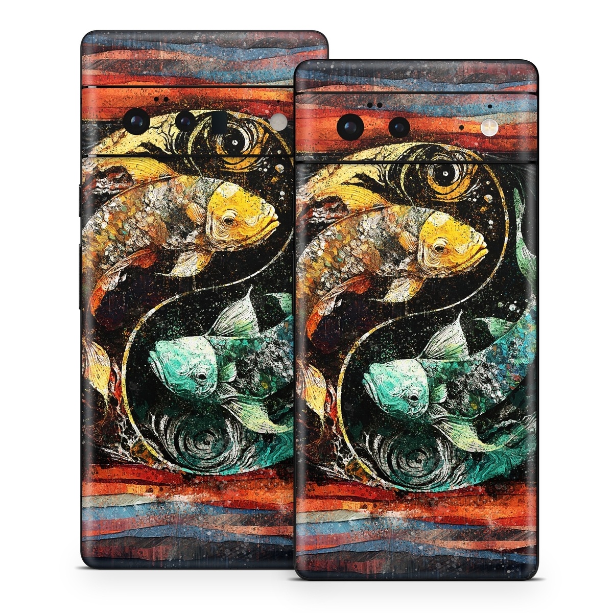 Google Pixel 6 Series Skin design of Art paint, Paint, Painting, Art, Creative arts, Pattern, Visual arts, Mural, Illustration, Graphics, with black, red, blue, yellow, green, orange, purple colors