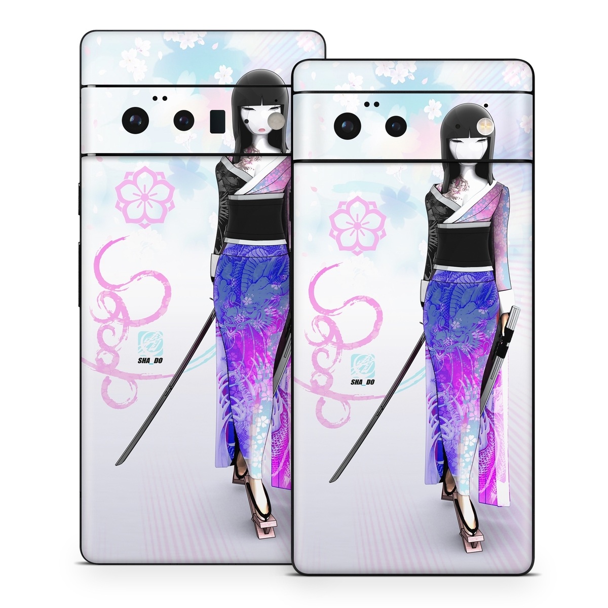 Google Pixel 6 Series Skin design of Clothing, Fashion illustration, Fashion model, Pink, Fashion, Purple, Fashion design, Dress, Barbie, Illustration, with white, pink, purple, black, blue colors