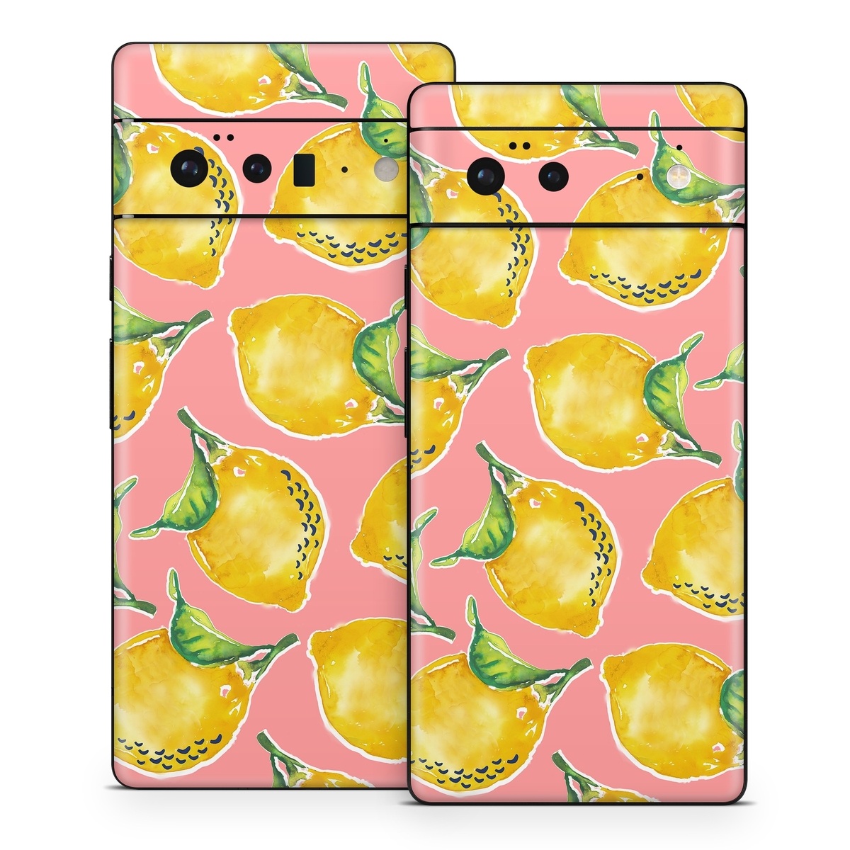Google Pixel 6 Series Skin design of Yellow, Plant, with yellow, green, pink colors