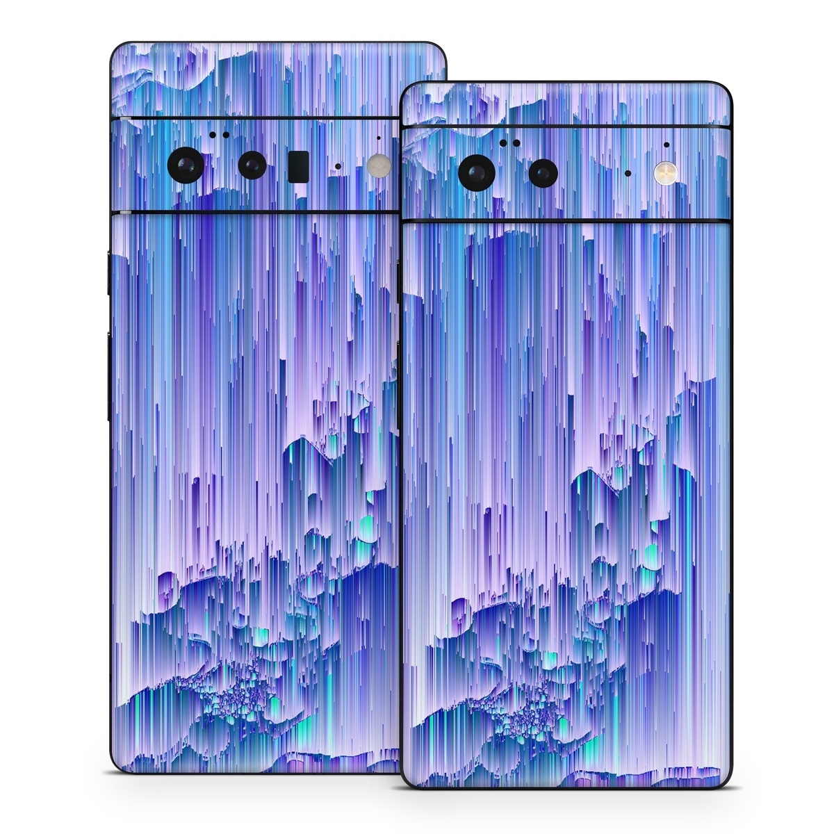 Google Pixel 6 Series Skin design of Blue, Purple, Lavender, Ice, with blue, purple colors