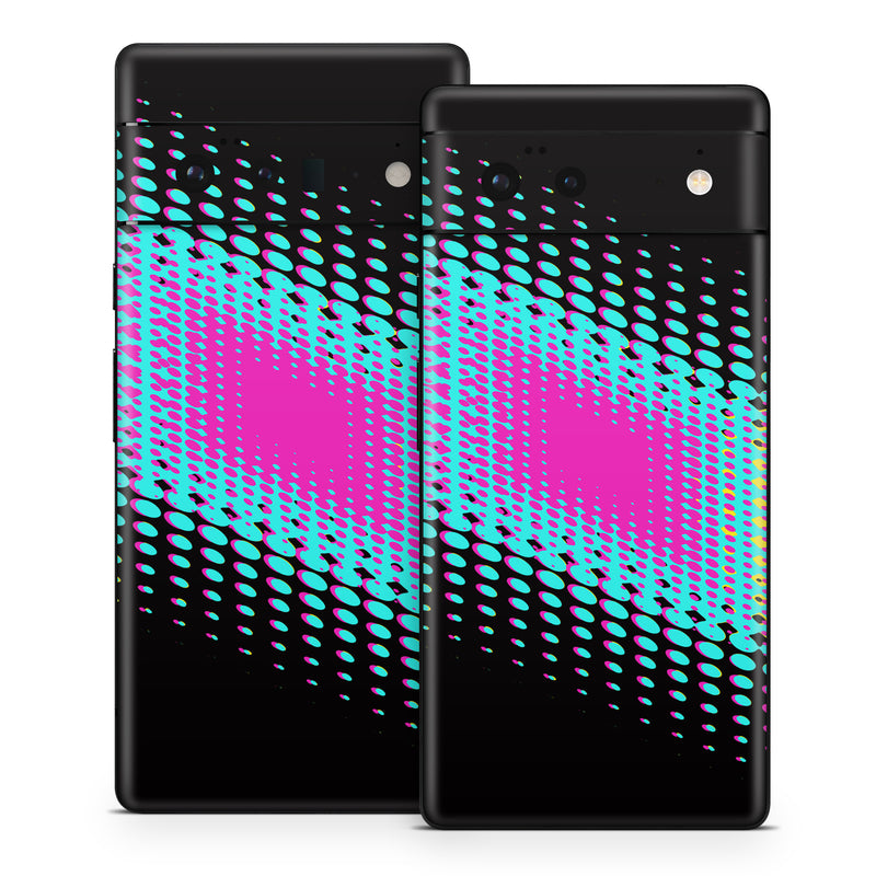 Google Pixel 6 Series Skin design of Blue, Red, Pink, Purple, Graphics, Graphic design
