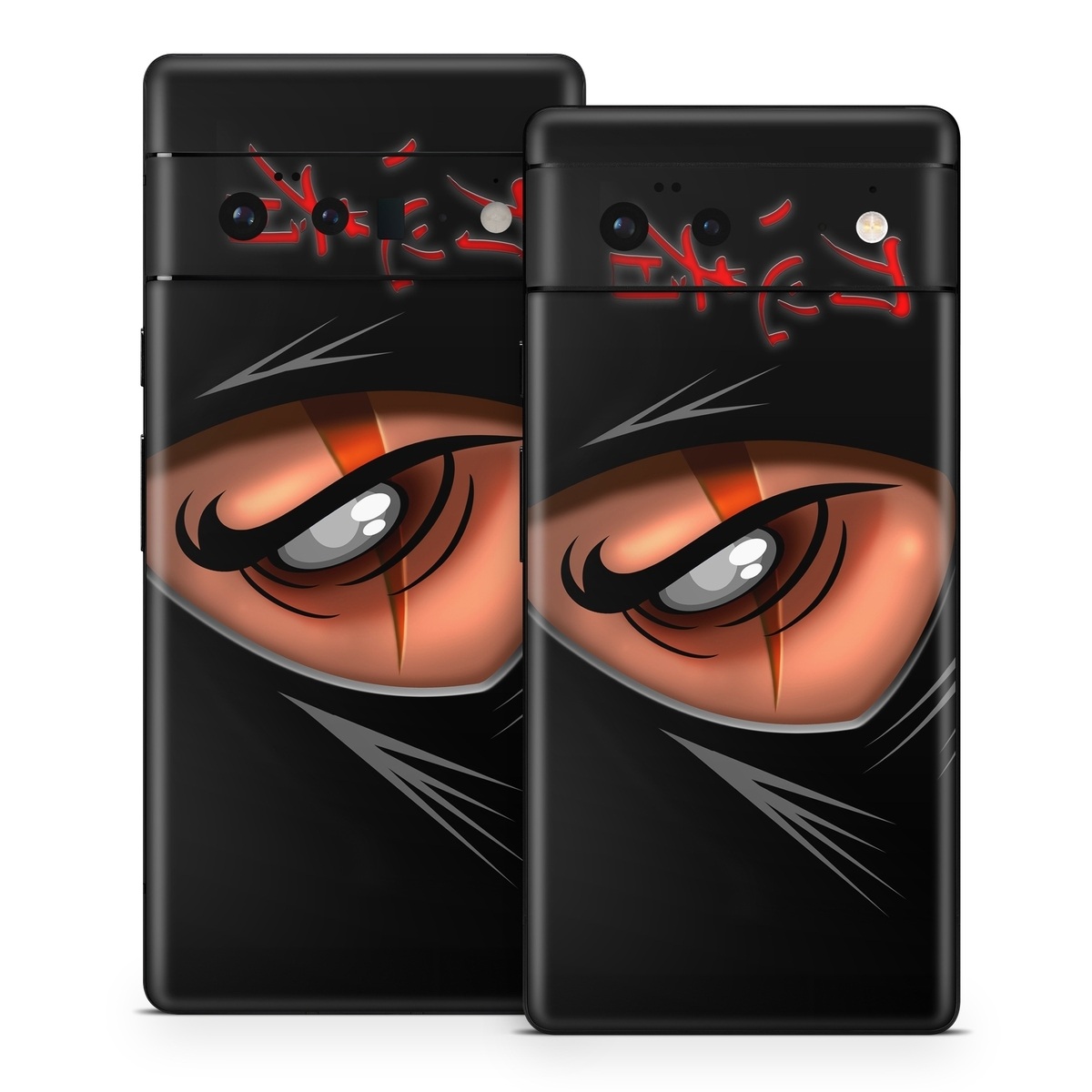 Google Pixel 6 Series Skin design of Cartoon, Eye, Organ, Anime, Illustration, Mouth, Fictional character, Animation, Graphic design, Cg artwork, with black, red, green, pink, orange, gray colors