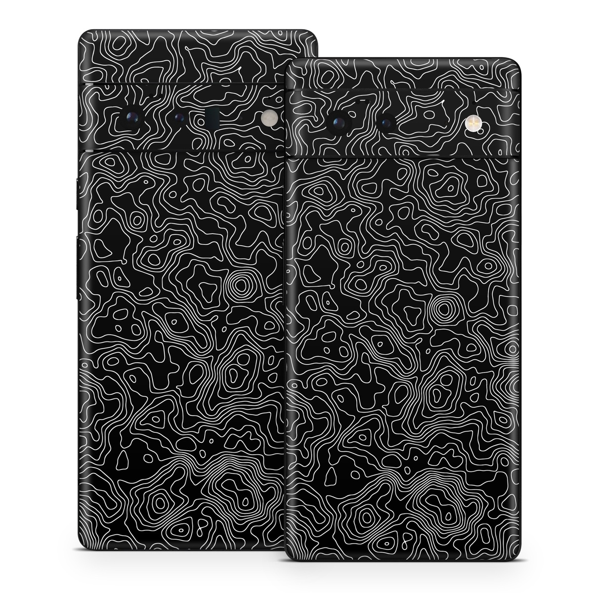 Google Pixel 6 Series Skin design of Art, Motif, Pattern, Symmetry, Monochrome, Circle, Font, Visual arts, Illustration, Monochrome photography, with black, gray colors