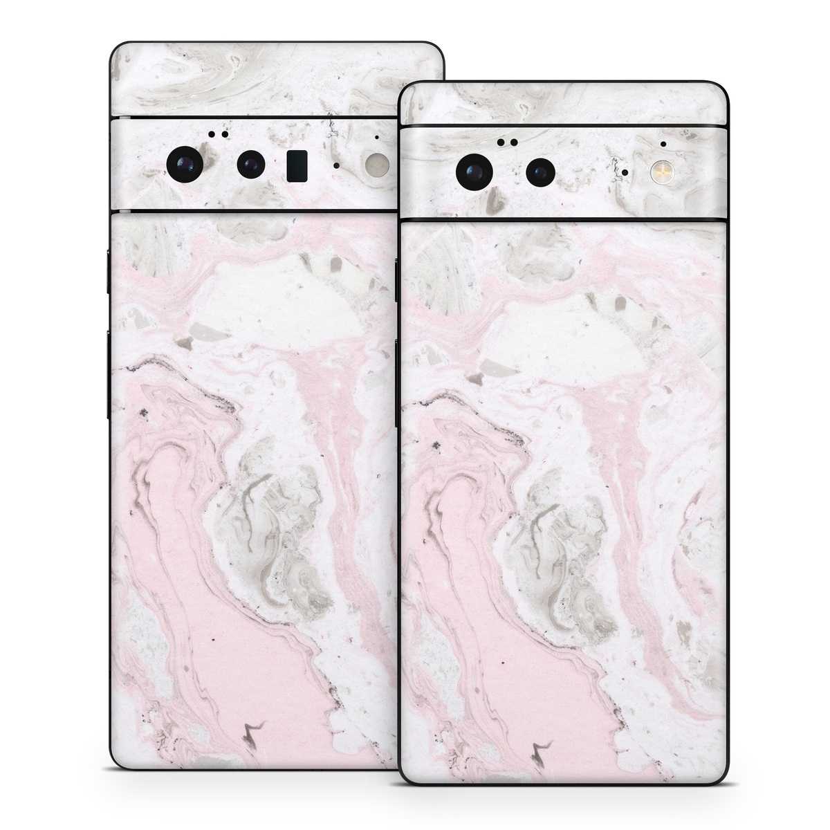 Google Pixel 6 Series Skin design of White, Pink, Pattern, Illustration, with pink, gray, white colors