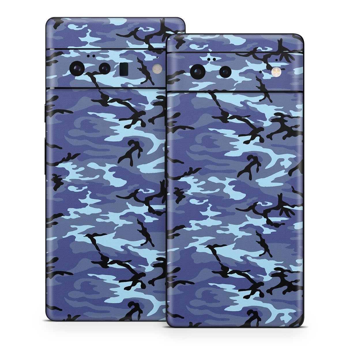 Google Pixel 6 Series Skin design of Military camouflage, Pattern, Blue, Aqua, Teal, Design, Camouflage, Textile, Uniform, with blue, black, gray, purple colors