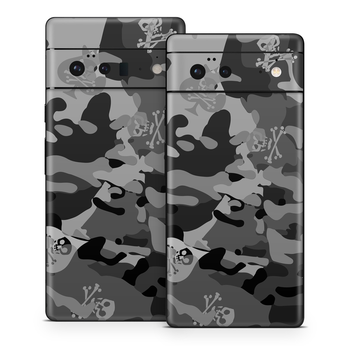 Google Pixel 6 Series Skin design of Military camouflage, Pattern, Design, Camouflage, Illustration, Uniform, Black-and-white, Wallpaper, Art, with black, gray colors