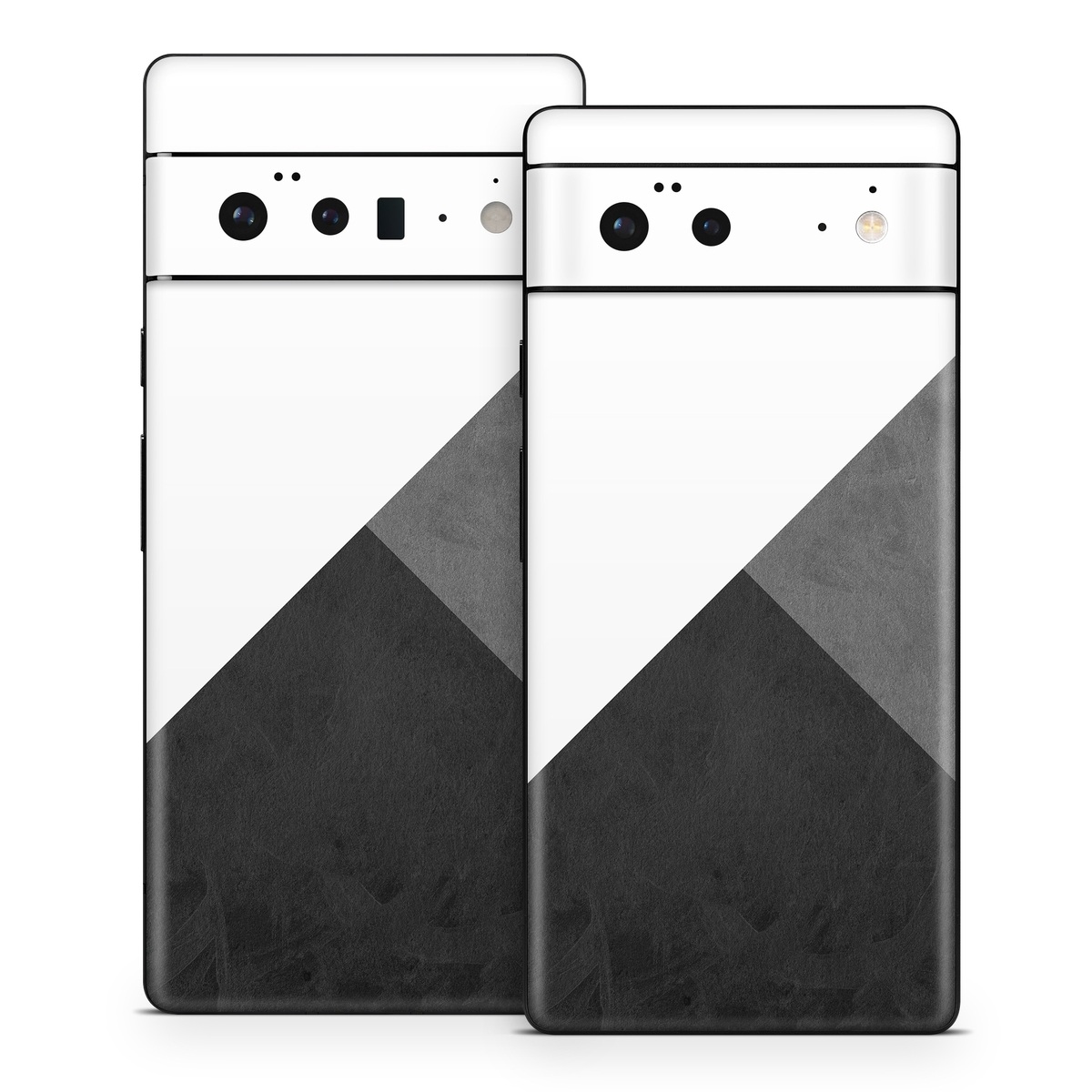 Google Pixel 6 Series Skin design of Black, White, Black-and-white, Line, Grey, Architecture, Monochrome, Triangle, Monochrome photography, Pattern, with white, black, gray colors