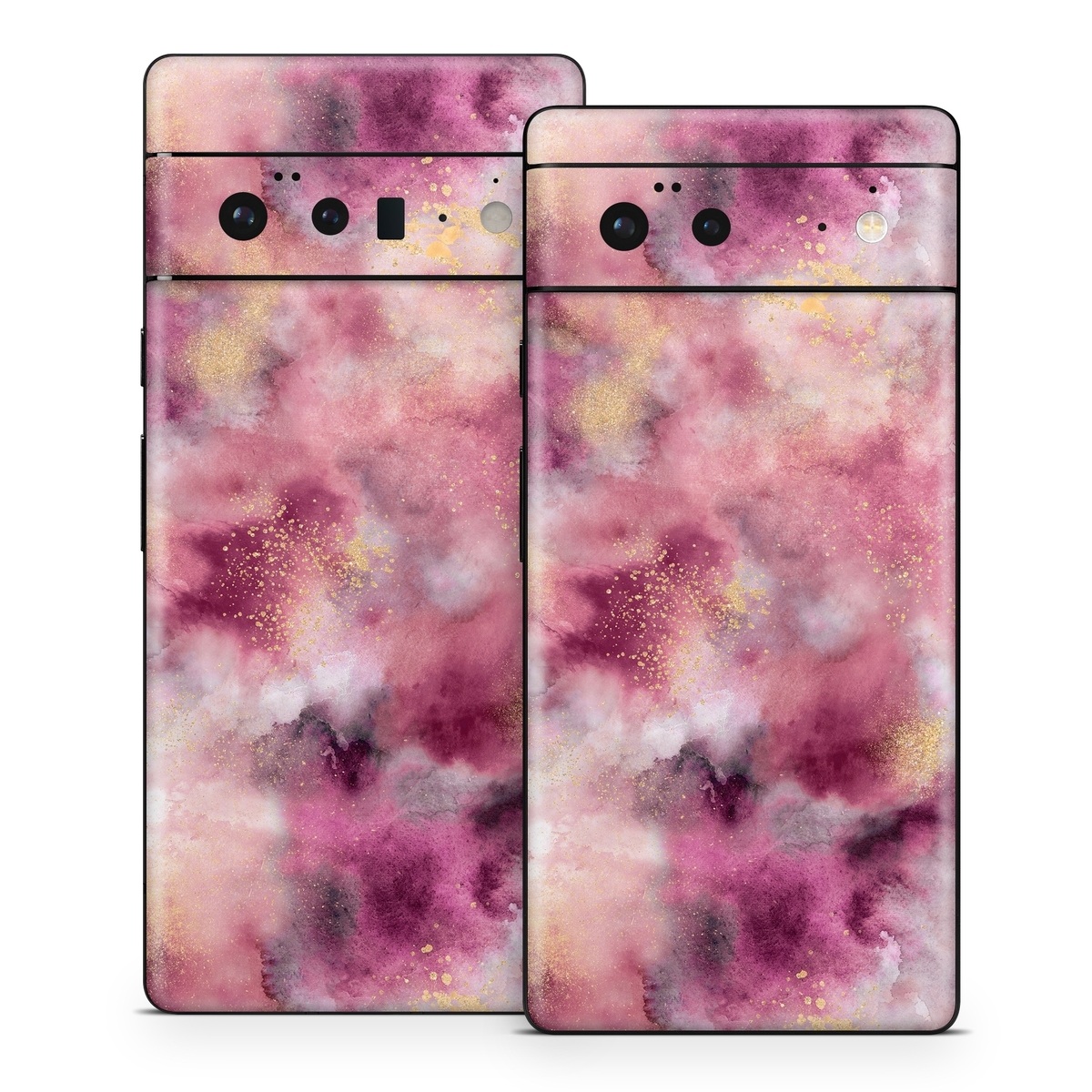 Google Pixel 6 Series Skin design of Purple, Pink, Magenta, Pattern, Plant, Art, Flower, Peach, Event, Petal, with white, black, red, purple, yellow, pink colors