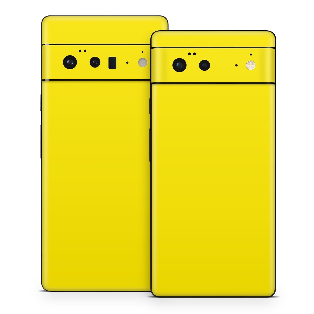 Google Pixel 6 Series Skin design of Green, Yellow, Orange, Text, Font, with yellow colors