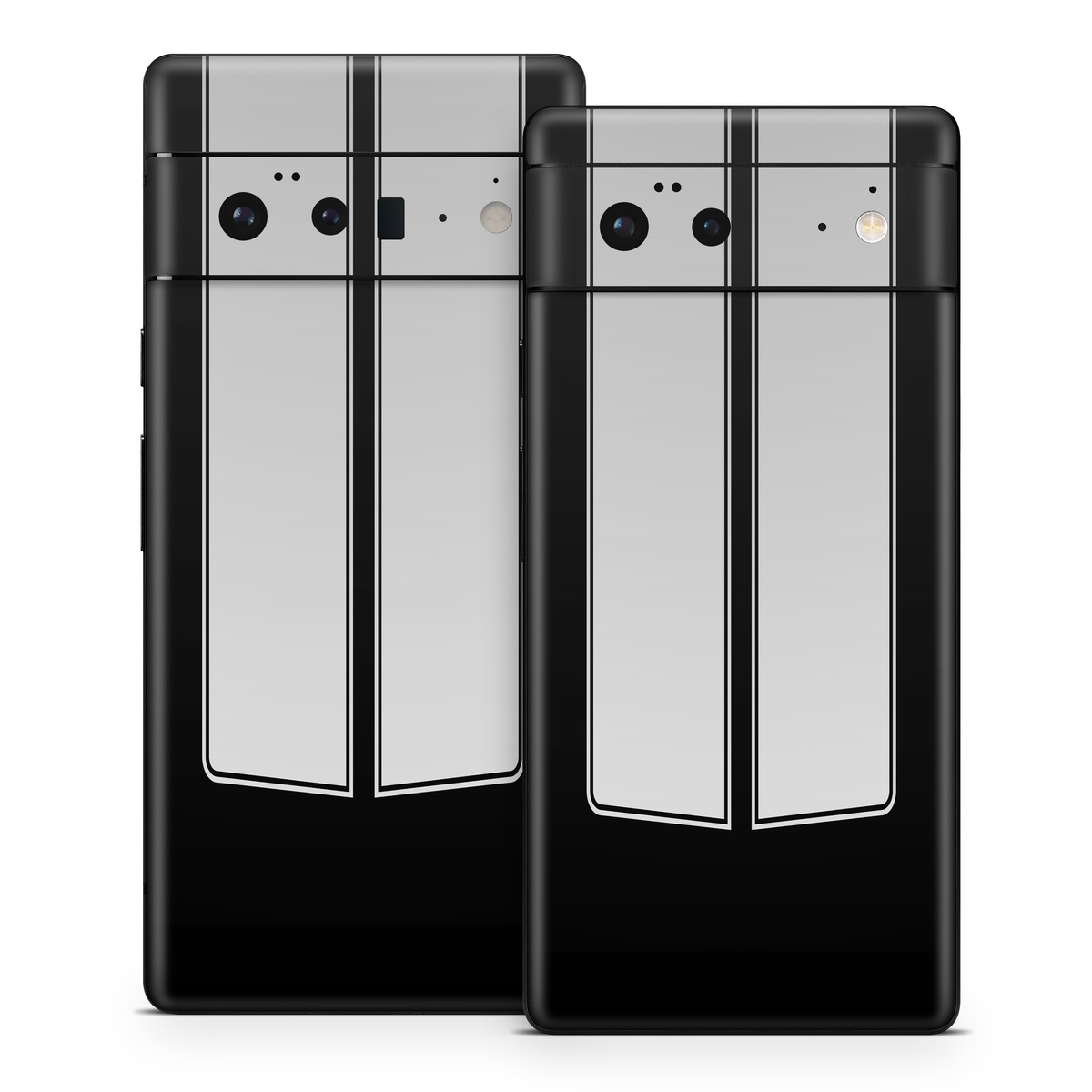 Google Pixel 6 Series Skin design of Font, Architecture, Rectangle, with black, gray colors
