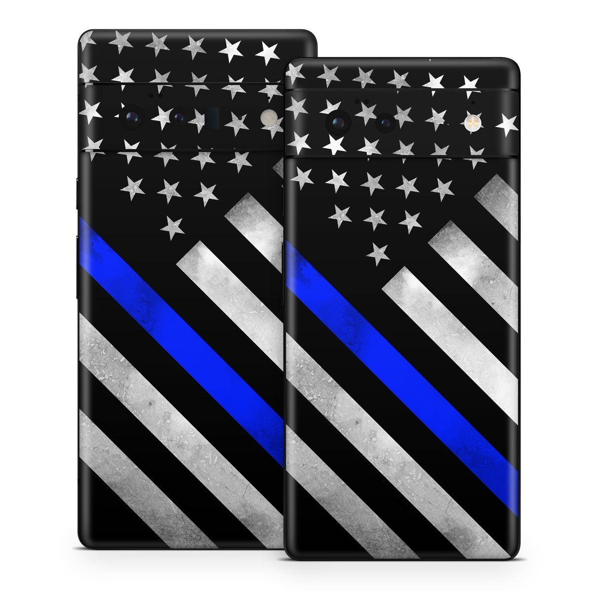 Google Pixel 6 Series Skin design of Flag of the united states, Flag, Cobalt blue, Pattern, Line, Black-and-white, Design, Monochrome, Electric blue, Parallel, with black, white, gray, blue colors