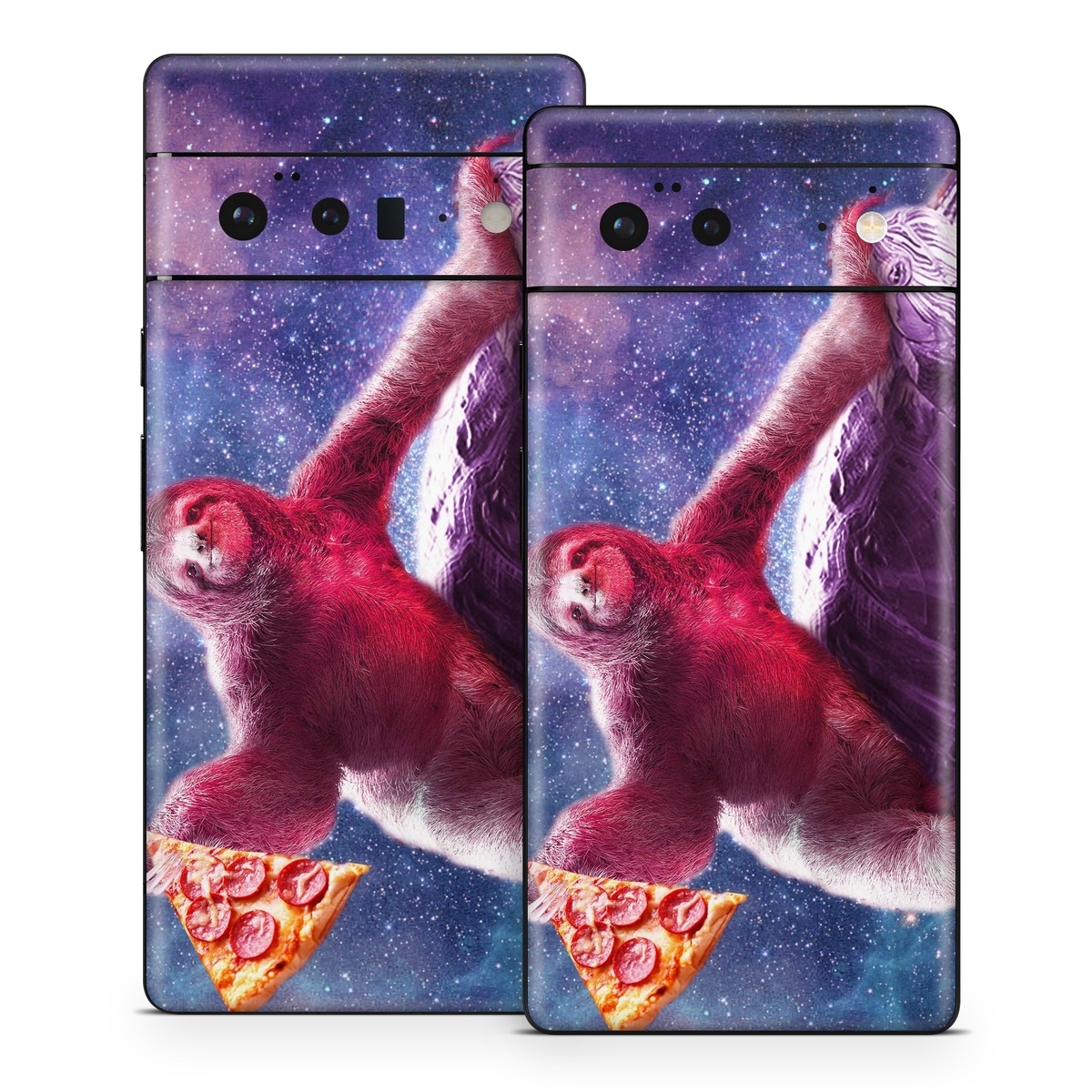 Google Pixel 6 Series Skin design of Illustration, Pink, Turtle, Art, Sea turtle, Space, Painting, Fictional character, Tortoise, with black, white, blue, gray, red, yellow colors