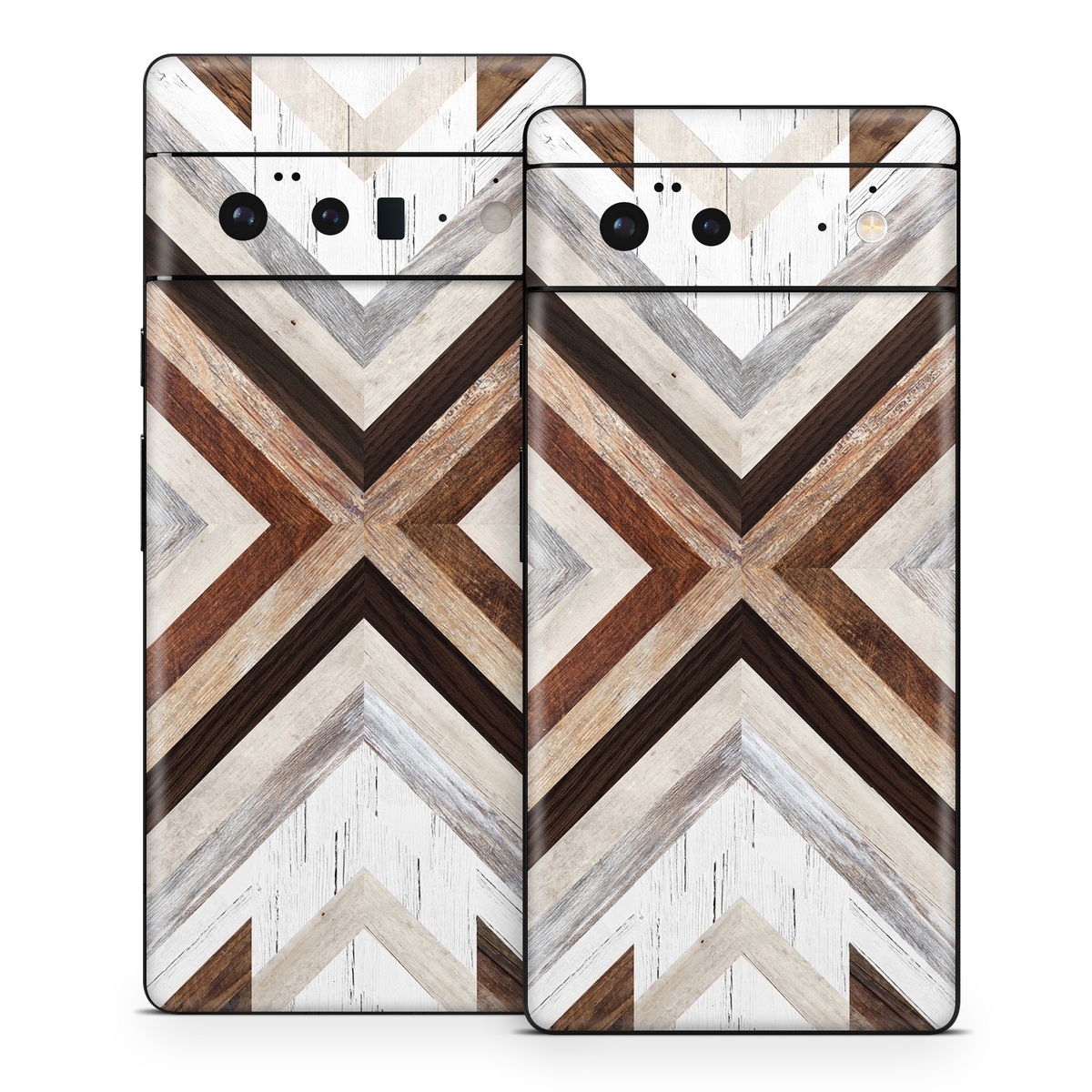 Google Pixel 6 Series Skin design of Architecture, Line, Pattern, Brown, Symmetry, Wood, Design, Building, Facade, Material property, with white, brown, gray colors