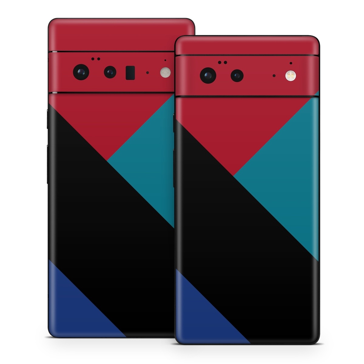Google Pixel 6 Series Skin design of Blue, Green, Turquoise, Azure, Teal, Electric blue, Line, Pattern, Design, Graphic design, with black, blue, red colors