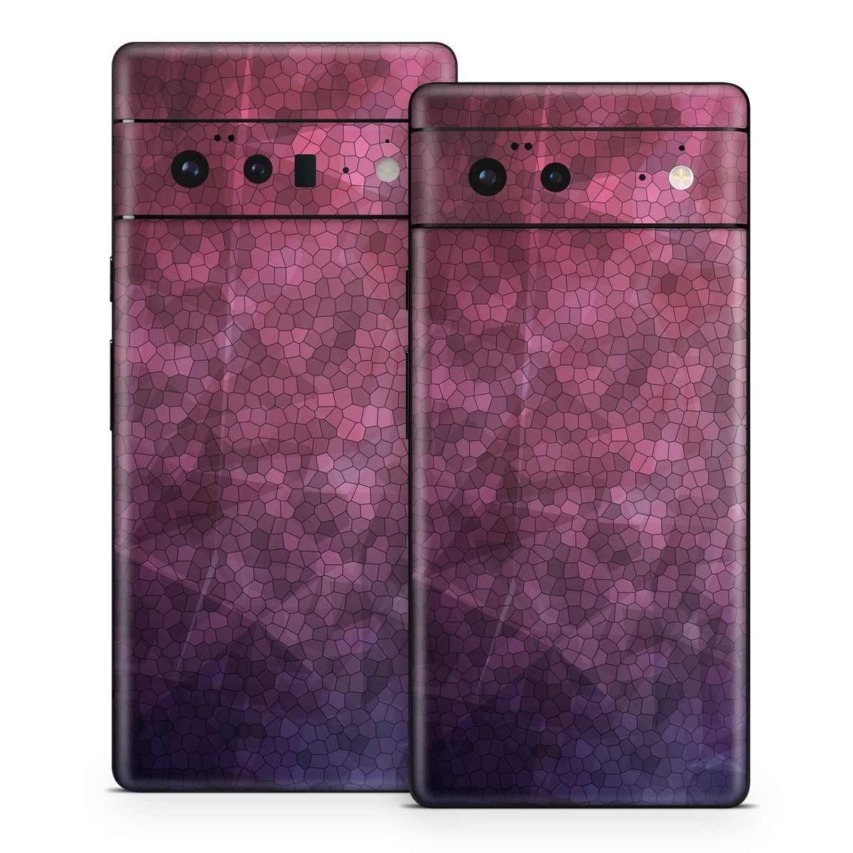 Google Pixel 6 Series Skin design of Purple, Sky, Red, Violet, Pink, Pattern, Design, Triangle, Line, Magenta, with black, red, purple, pink, white colors