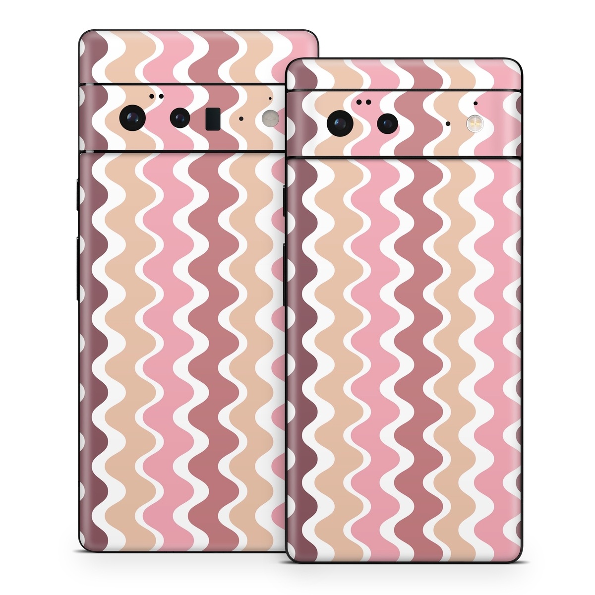 Google Pixel 6 Series Skin design of Azure, Pink, Art, Material property, Aqua, Symmetry, Pattern, Circle, Font, Magenta, with white, pink, orange, brown colors