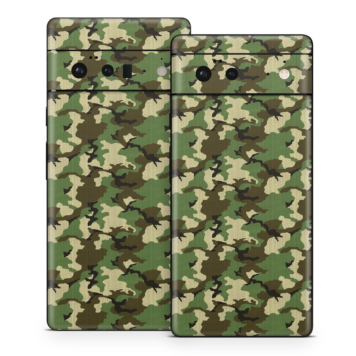 Google Pixel 6 Series Skin design of Military camouflage, Camouflage, Clothing, Pattern, Green, Uniform, Military uniform, Design, Sportswear, Plane, with black, gray, green colors