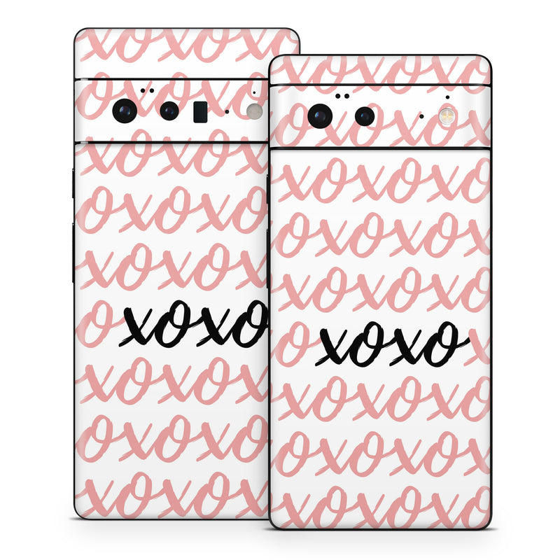 Google Pixel 6 Series Skin design of Font, Pattern, Magenta, Art, Event, Calligraphy, with white, pink, black colors