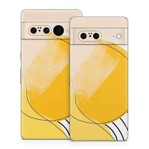 Abstract Yellow Google Pixel 7 Series Skin