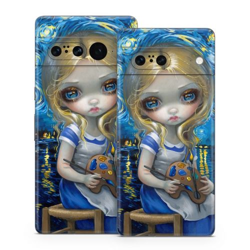 Alice in a Van Gogh Google Pixel 7 Series Skin