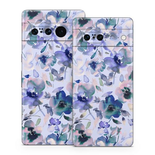 Aquatic Artistic Flowers Google Pixel 7 Series Skin